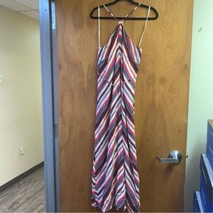 Ann Taylor LOFT NWT Medium Petite Striped Multicolor Maxi Dress